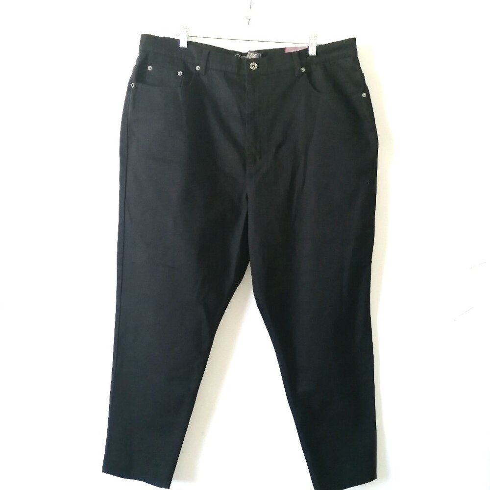 NWT Route 66 Womens Black High Rise Stretch 5 Pocket Denim Jeans Plus Size 24P